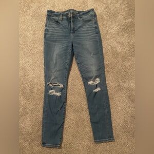 American Eagle Hi-Rise distressed jeggings